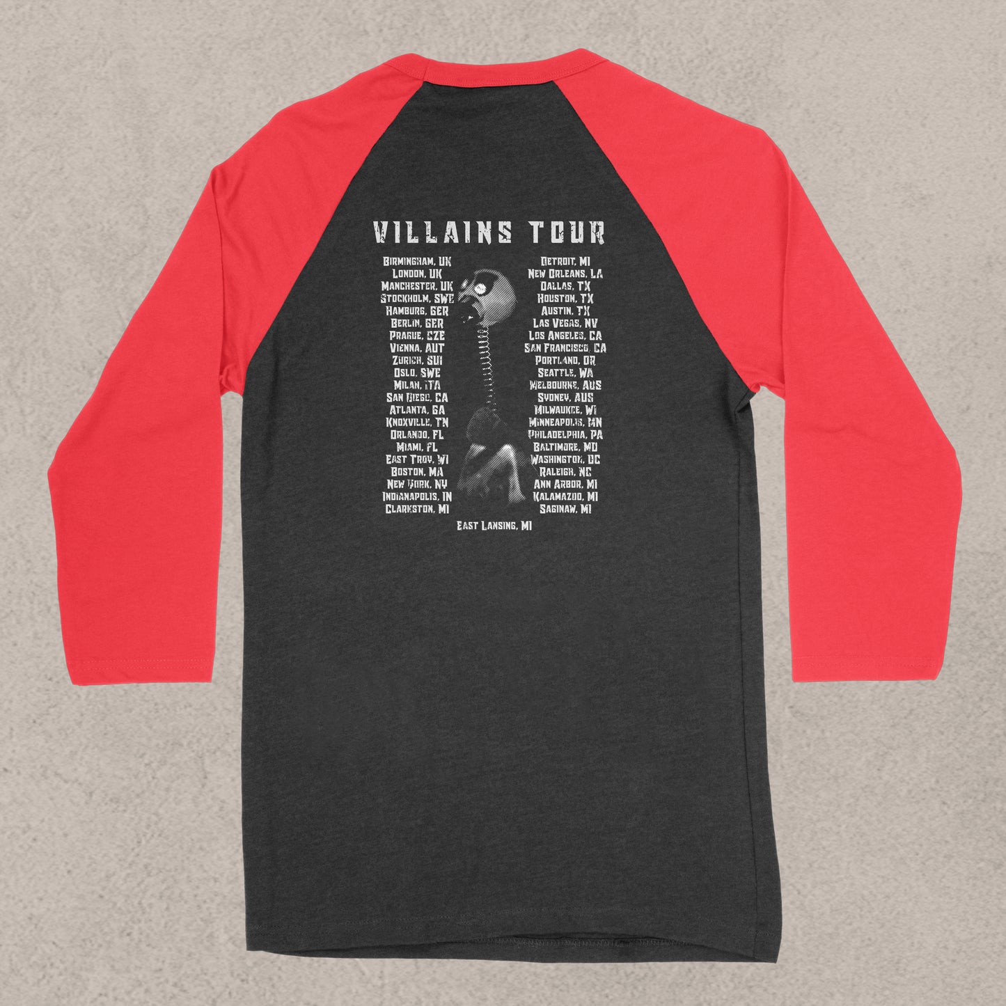 Villains Tour Baseball Shirt