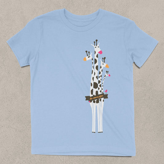 Kid's Giraffe T-Shirt (Baby Blue)