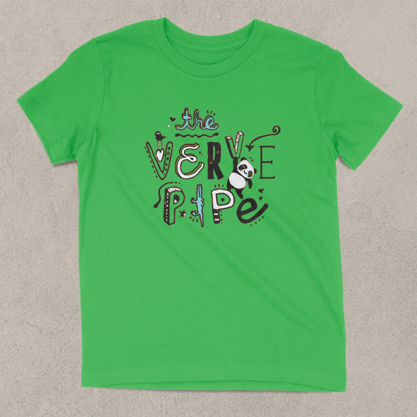 Kid's Hanging Panda T-Shirt (Grass)