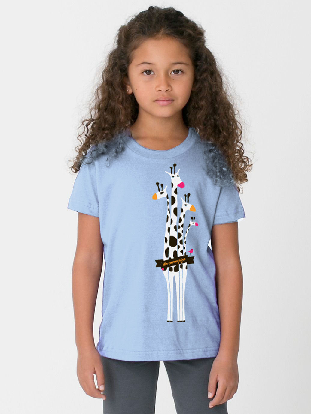 Kid's Giraffe T-Shirt (Baby Blue)